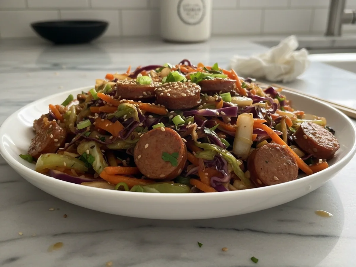 Quick & Easy Sausage and Cabbage Stir Fry: Your New Weeknight Favorite - Image 1