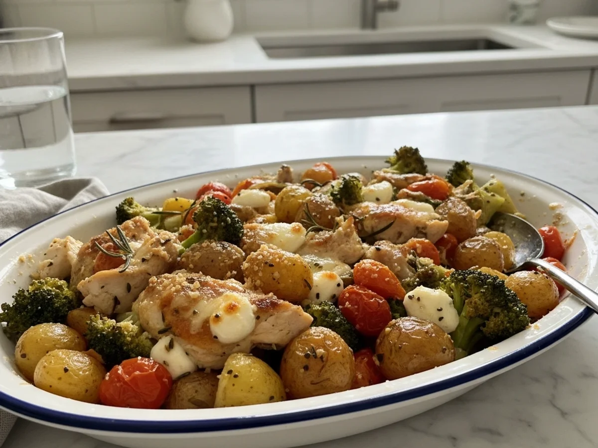 Quick One-Dish Sausage Veggie Bake Weeknight - Image 1