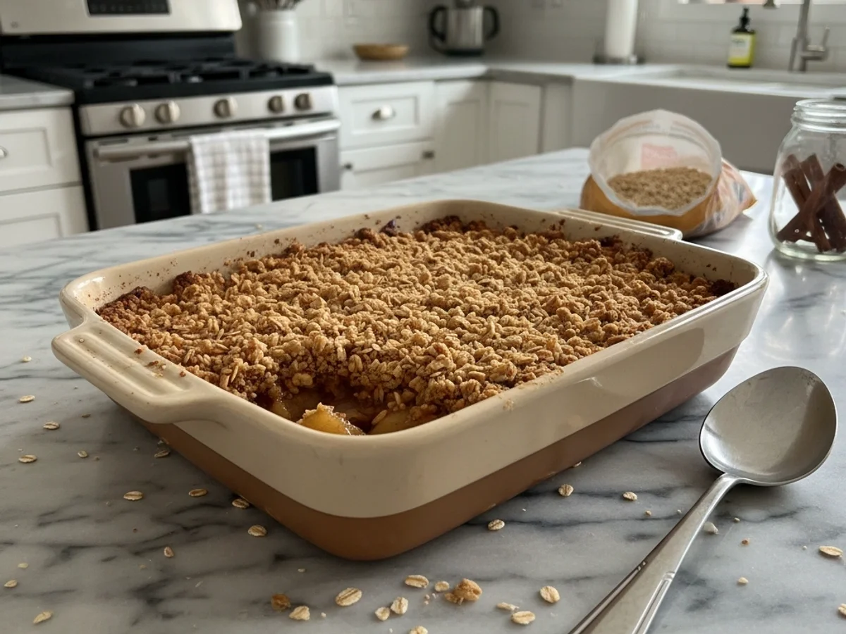 Rustic Cinnamon Sugar Apple Crisp with Oat Crumble - Image 1