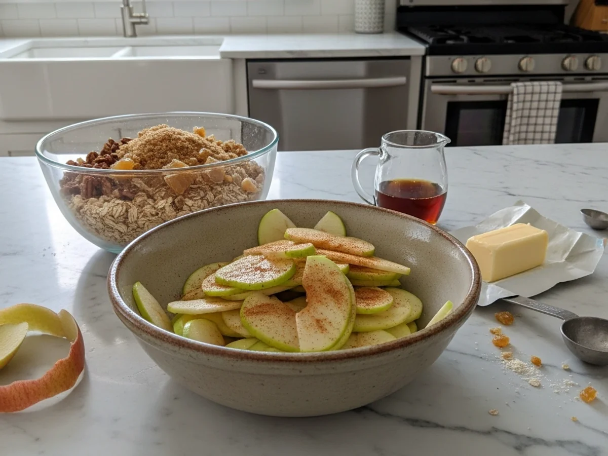 Rustic Warm Apple Pecan Crisp with Maple Crunch - Image 2