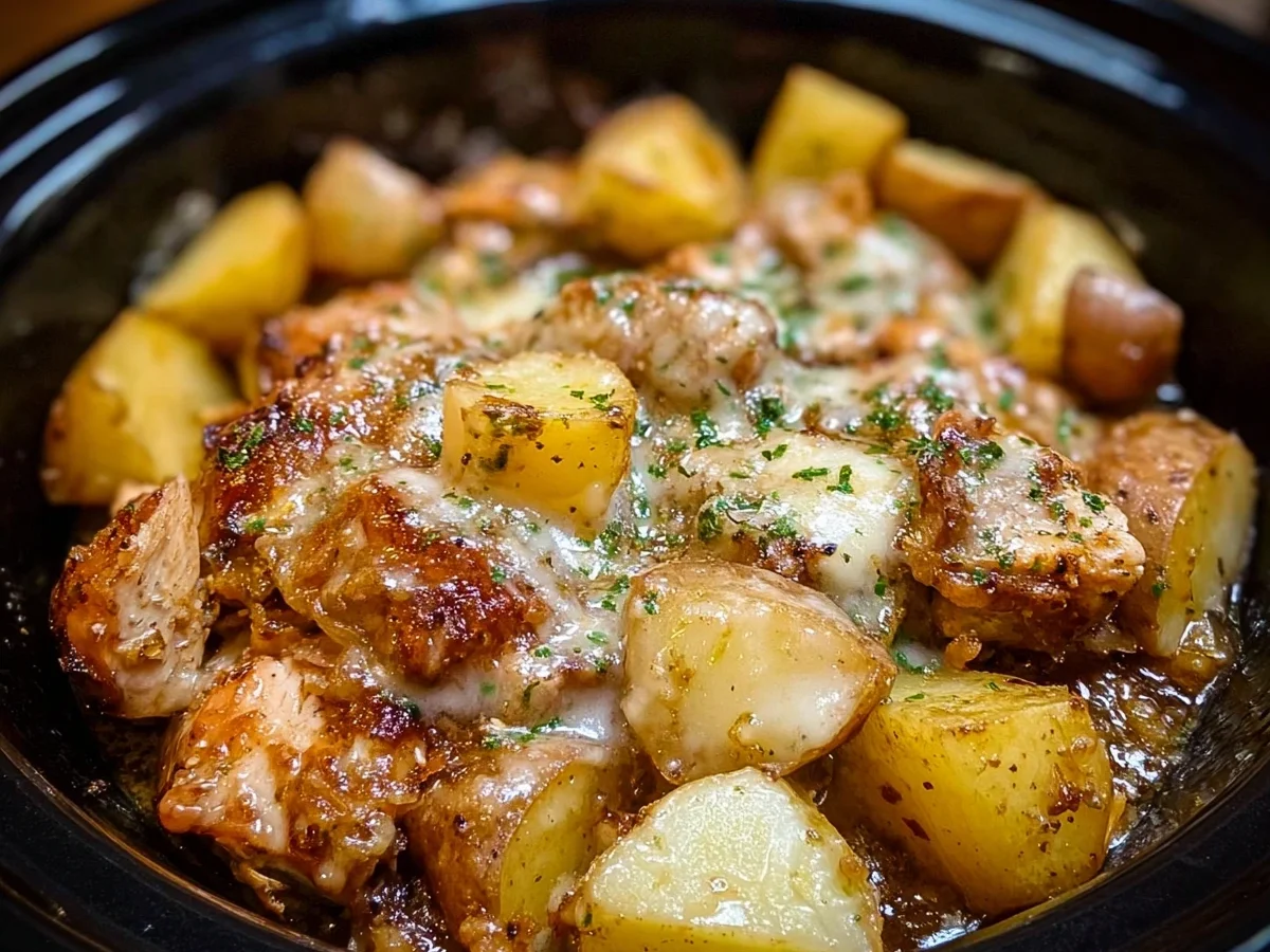 Slow Cooker Garlic Parmesan Chicken & Potatoes - Image 1
