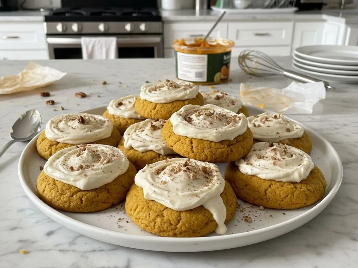 Soft Pumpkin Cookies with Cinnamon Frosting - Image 1
