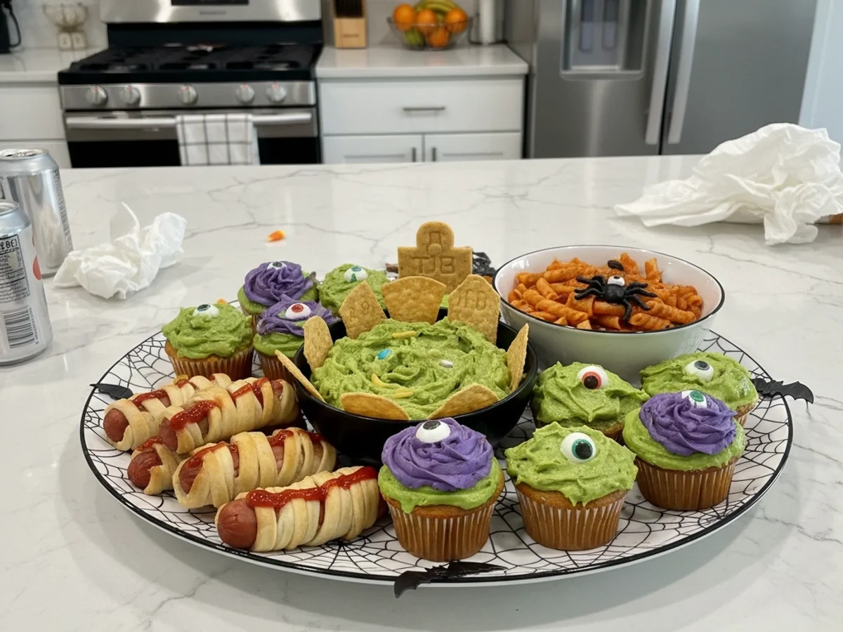 Spooky Halloween Party Bites: Creamy Black Bean Dip - Image 1