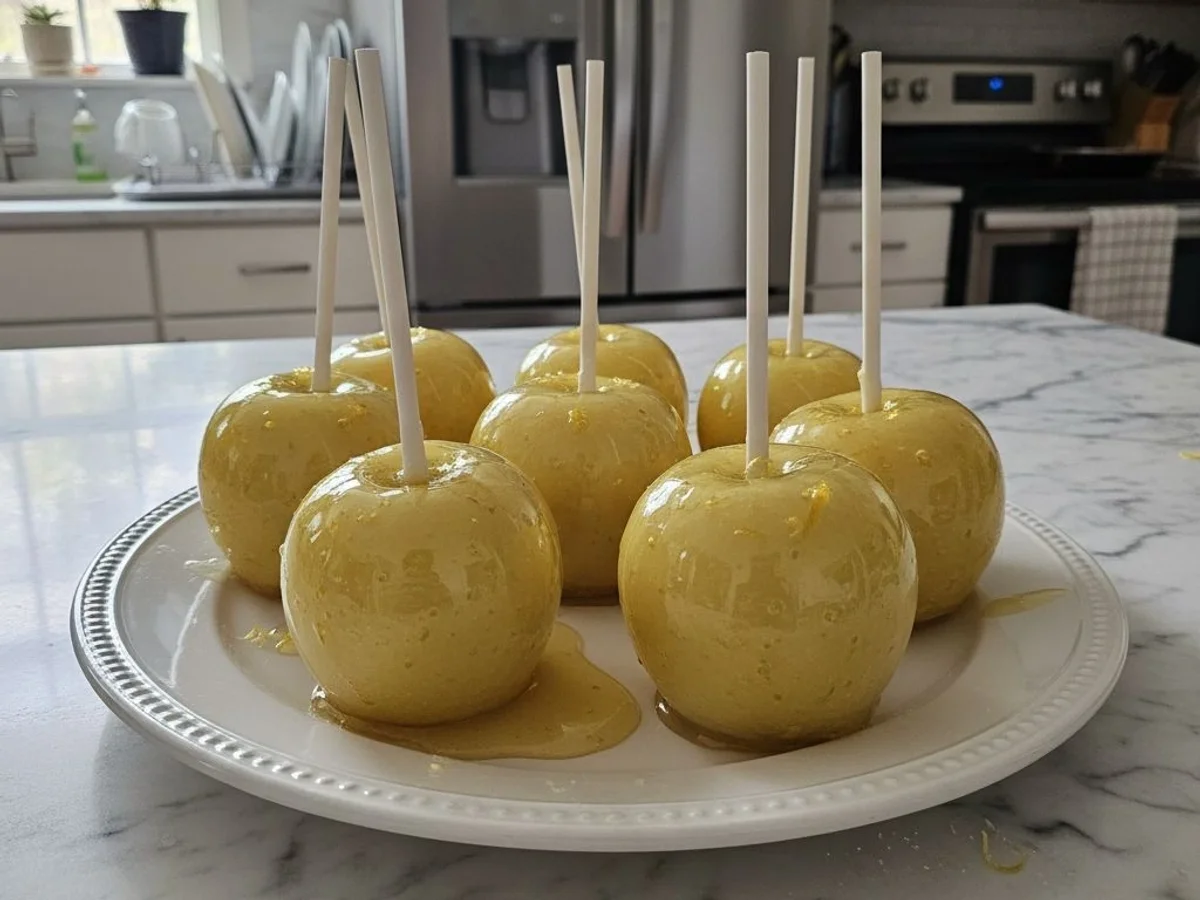 Tangy Pineapple Lemonade Candy Apples for Fun - Image 1