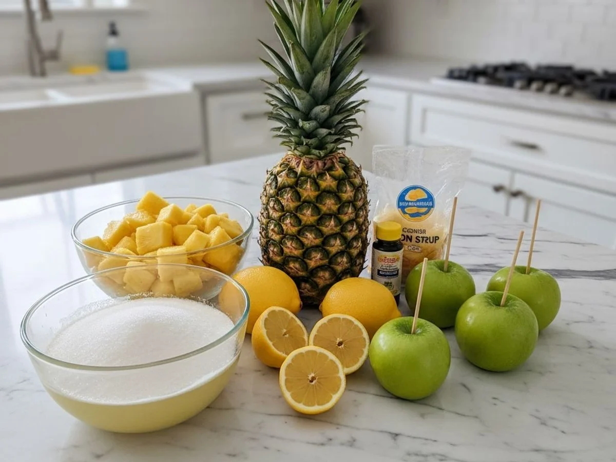 Tangy Pineapple Lemonade Candy Apples for Fun - Image 2