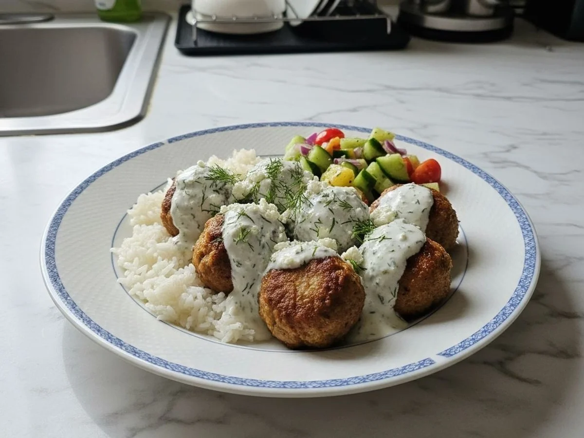 Tender Greek Chicken Meatballs with Feta & Dill - Image 1