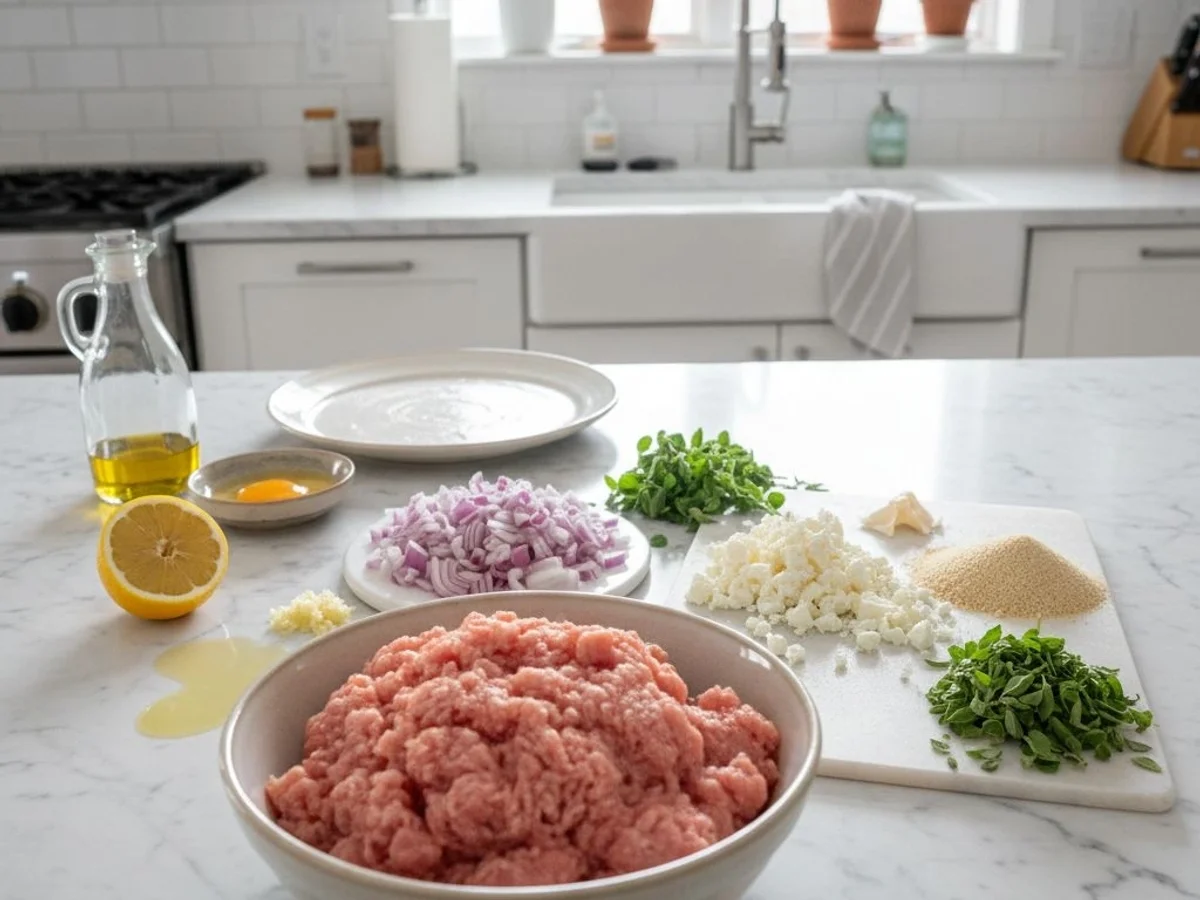 Tender Greek Chicken Meatballs with Feta & Dill - Image 2