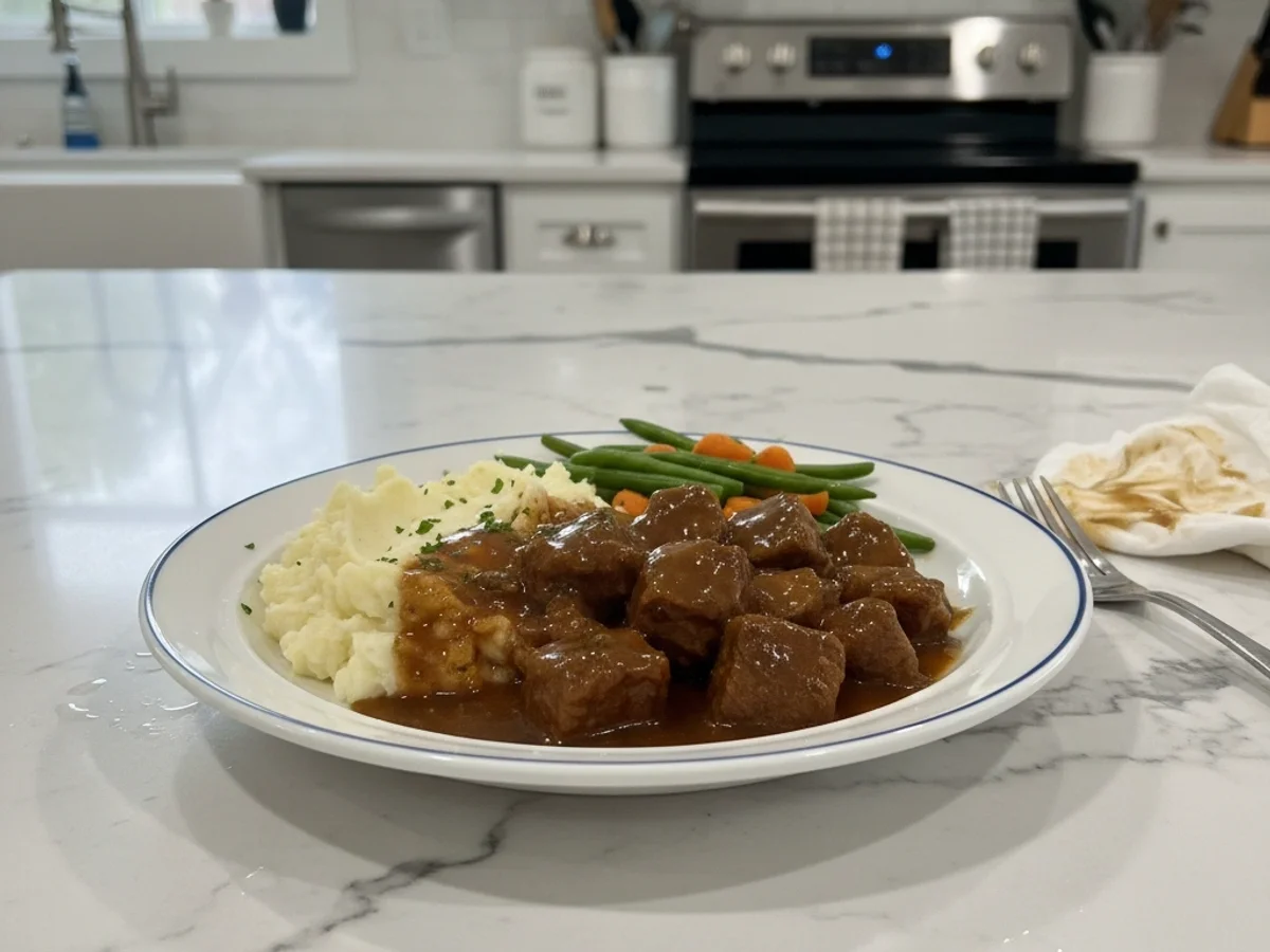 Tender Slow Cooker Beef and Gravy Dinner - Image 1