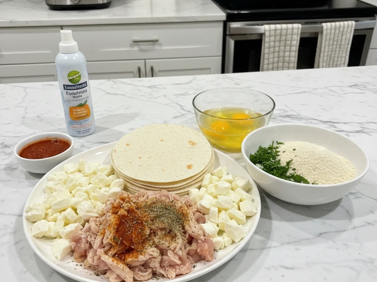 The Ultimate Crunchy Crispy Air Fryer Chicken & Mozzarella Wraps - Image 2