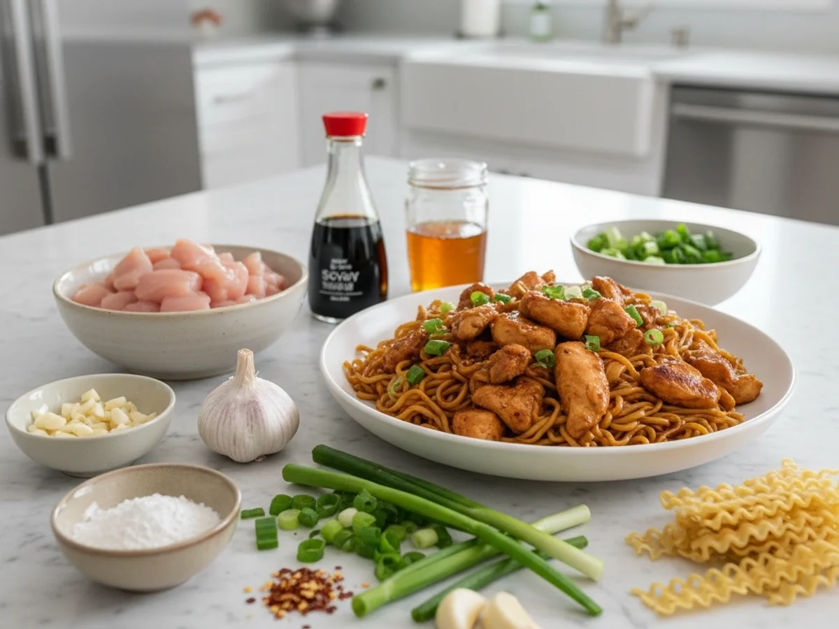 The Ultimate Sticky Garlic Chicken Noodles: Dinner Perfection - Image 2