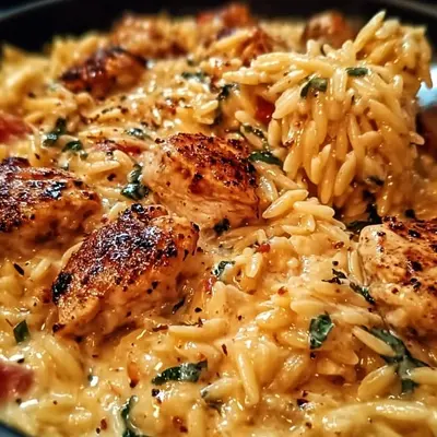 Cajun Chicken Alfredo Orzo: One-Pot Comfort