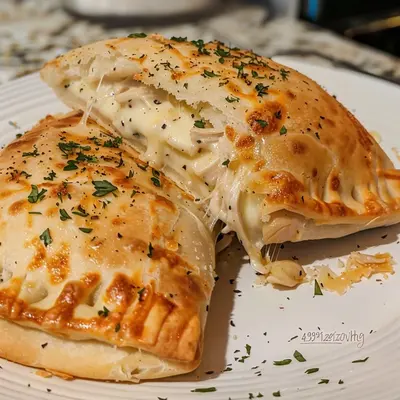 Chicken Alfredo Air Fryer Calzones