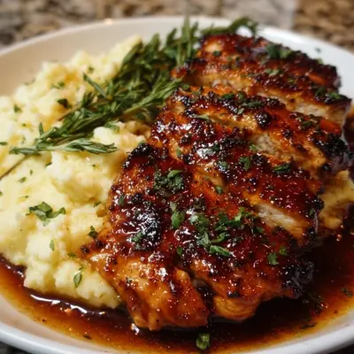 Chipotle Honey Chicken Thighs & Creamy Gouda Mash