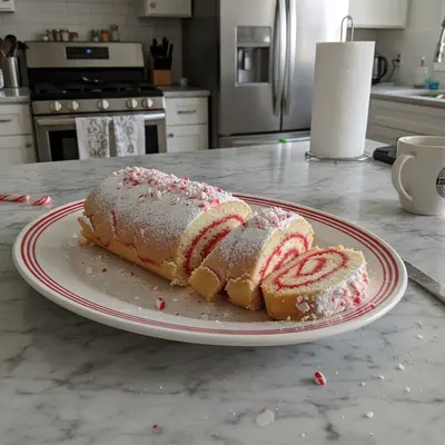 Classic Christmas Peppermint Roll Cake: Festive Swirls