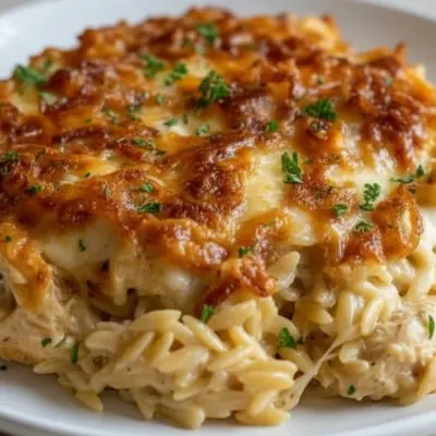 Cozy French Onion Chicken Orzo Casserole: Your New Favorite Dinner