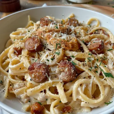 Creamy Cajun Sausage Pasta Recipe