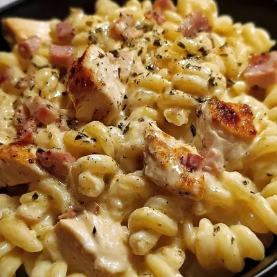 Creamy Chicken Turkey Ham Ranch Pasta Recipe