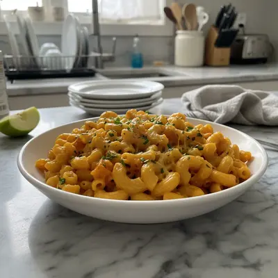 Creamy Golden Butternut Mac with Sharp Cheddar & Herbs