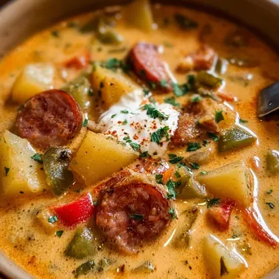 Creamy & Hearty Slow Cooker Cajun Potato Soup
