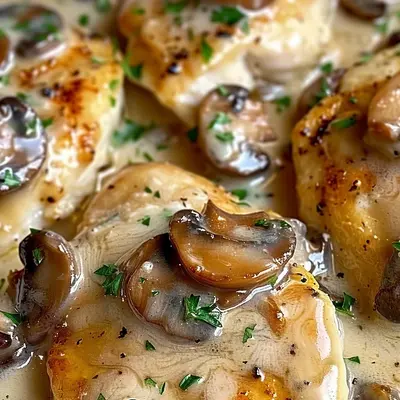 Creamy Mushroom Asiago Chicken: Quick Skillet Dinner