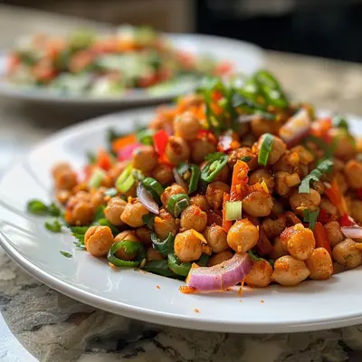 Crispy Chili Lime Garbanzo Beans Salad