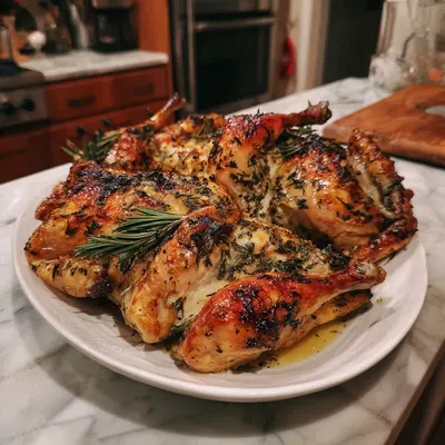 Crispy Garlic Herb Spatchcock Turkey for Holiday Feasts