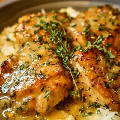 Crockpot Chicken Thighs with Creamy Gravy