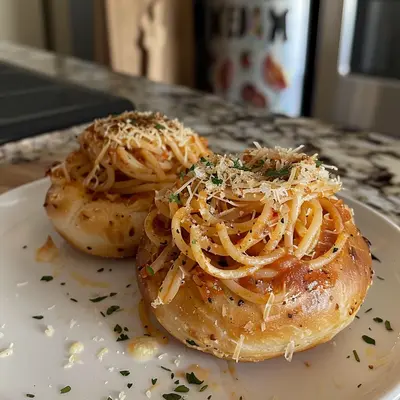 Delicious Spaghetti Garlic Bread Bowls Recipe