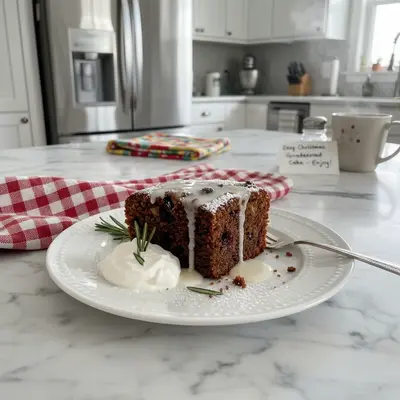 Easy Christmas Gingerbread Cake with Orange Glaze