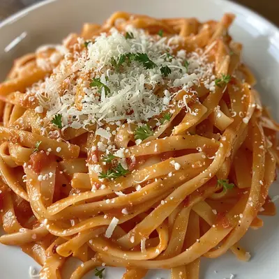 Easy Creamy Tomato Garlic Pasta