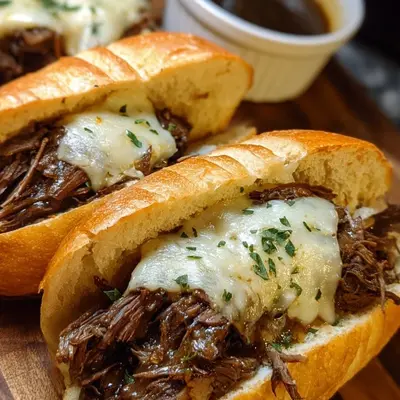 Easy Crockpot French Dip Sandwiches