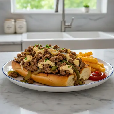 Easy Philly Cheesesteak Sloppy Joes: Skillet Comfort