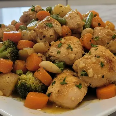 Effortless & Delicious: Slow Cooker Garlic Butter Chicken & Veggies