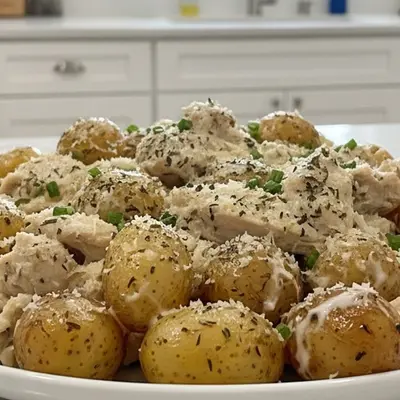 Effortless Garlic Parmesan Crockpot Chicken and Potatoes: So Delicious!