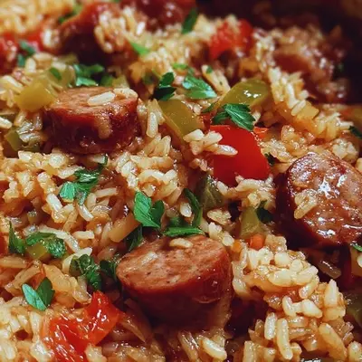 Hearty Rice & Beef Sausage One-Pot Meal