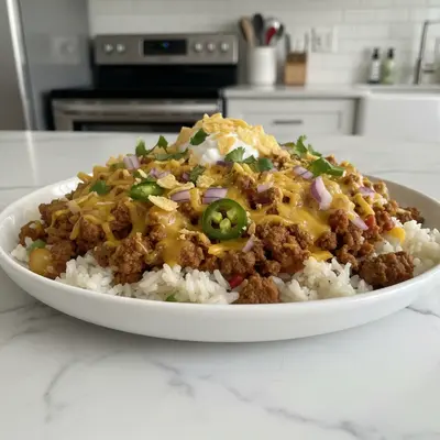 Quick Cheesy Taco Rice Skillet: Weeknight Magic!