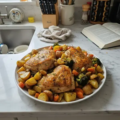 Rustic Herb Roasted Chicken & Veggies