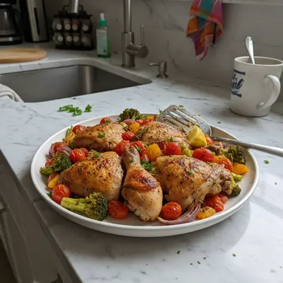 Rustic One-Pan Roasted Chicken & Veggies