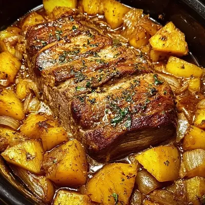 Slow Cooker Pineapple Lamb Loin: Sweet & Savory Dinner