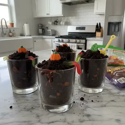Spooky Classic Halloween Dirt Cups for a Fun Treat