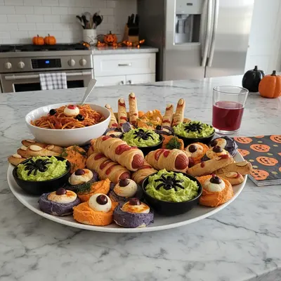 Spooky Halloween Party Bites: Creamy Black Bean Dip