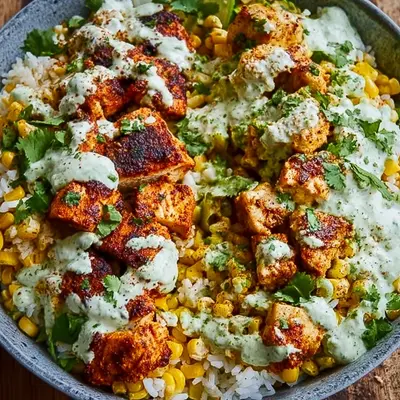 Street Corn Chicken Rice Bowl (40g Protein, 30 Mins)