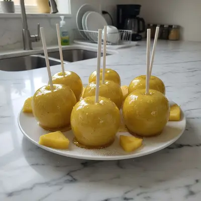 Tangy Pineapple Lemonade Candy Apples for Fun