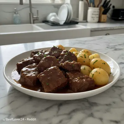 Tender Slow Cooker Beef and Gravy Dinner