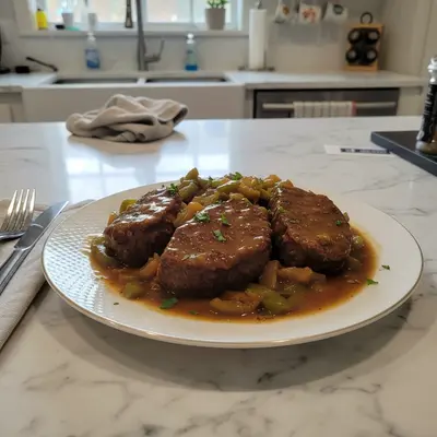 Tender Slow Cooker Swiss Steak in Savory Gravy