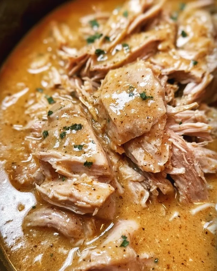 3-Ingredient Crockpot Chicken Thighs & Gravy