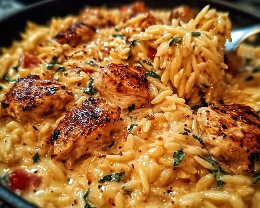 Cajun Chicken Alfredo Orzo: One-Pot Comfort