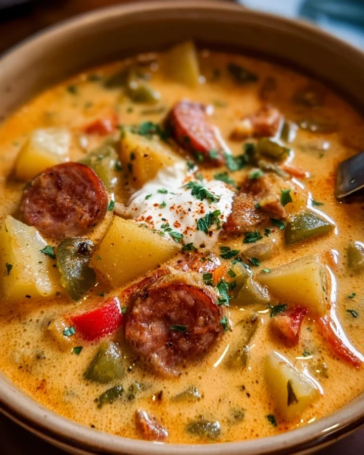 Creamy & Hearty Slow Cooker Cajun Potato Soup