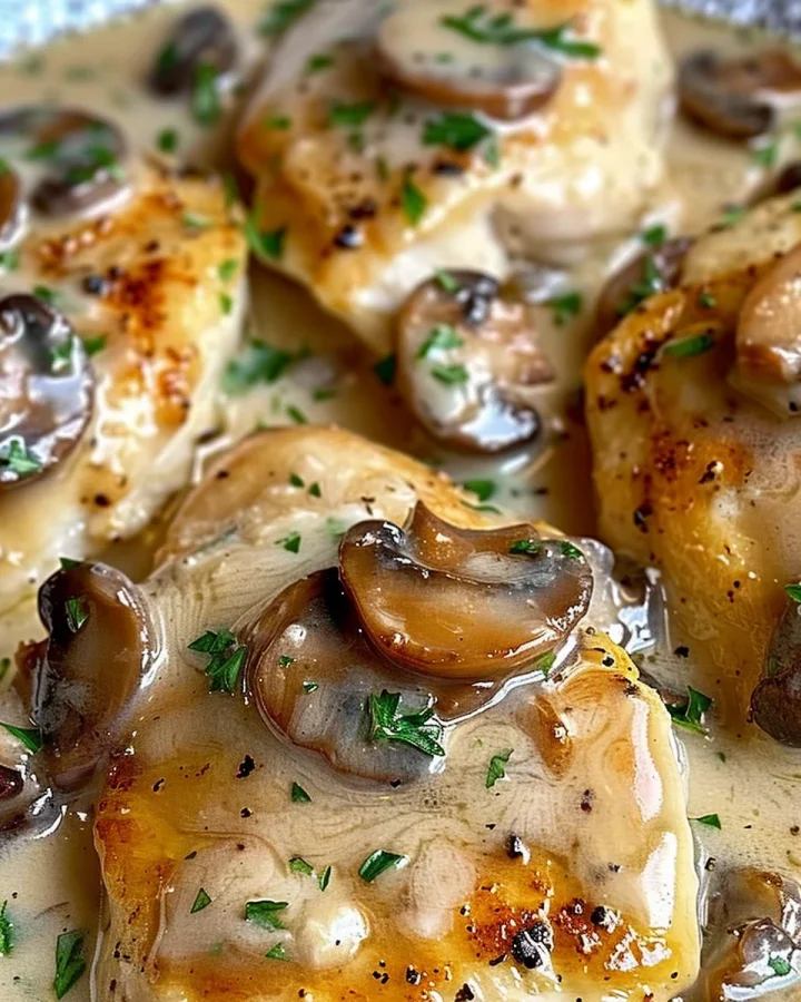 Creamy Mushroom Asiago Chicken: Quick Skillet Dinner