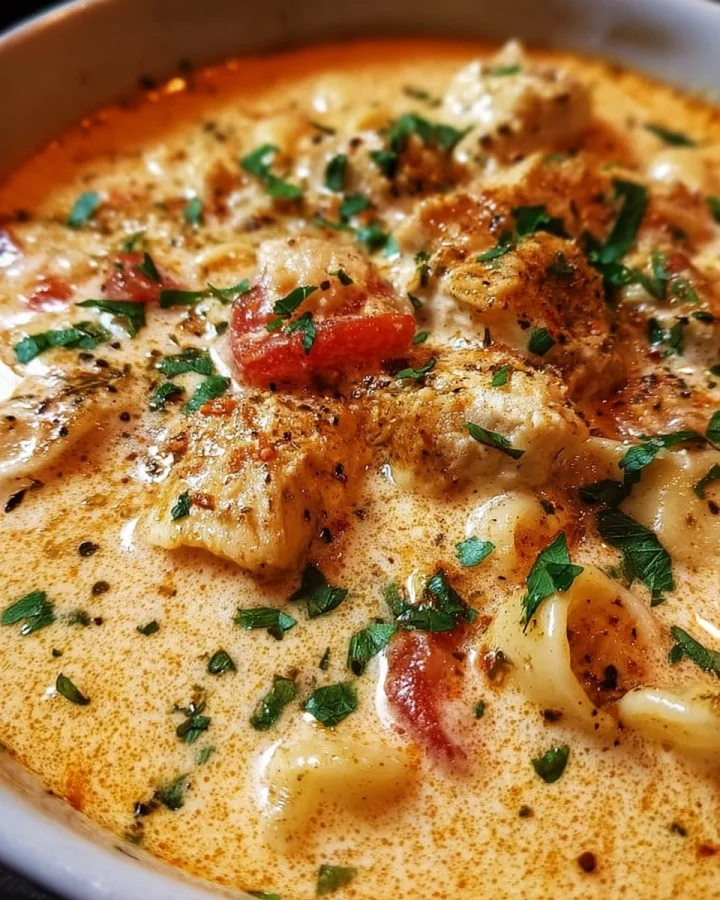 Crock Pot Creamy Chicken Parmesan Soup